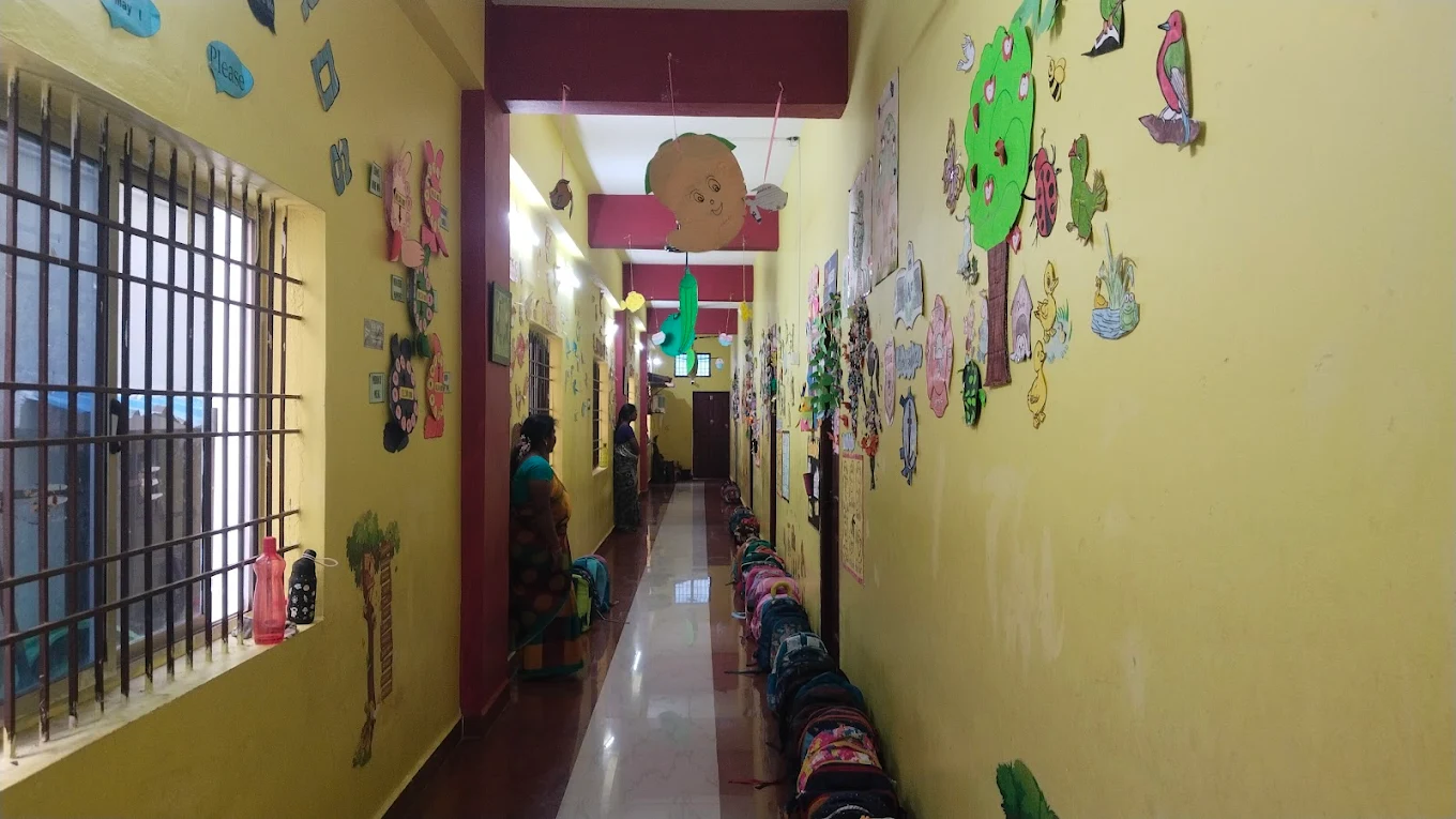 School campus and play area at Shanthi Juniors Play School, Manjakuppam, Cuddalore